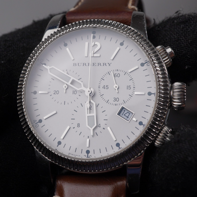 burberry antique style BU7816 42mm sapphire 100m swiss chonograph