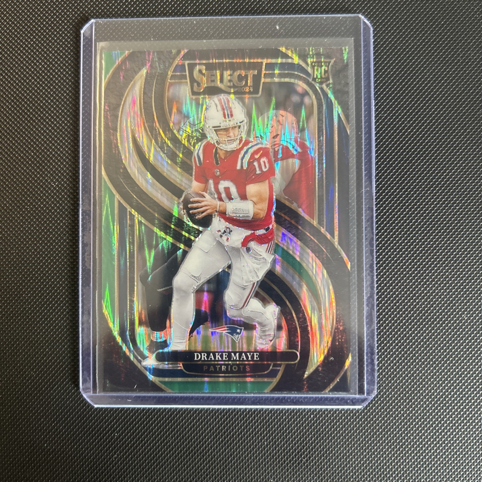 2024 Panini Select - Premier Drake Maye #113 Black & Green Shock Prizm (RC)