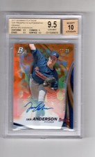2017 Bowman Platinum Top Prospects Orange /25 Ian Anderson #TPIA BGS 9.5 Auto 10