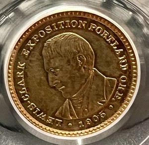 1905 Lewis And Clark Gold Dollar 1.00 Commem. NGC AU 58