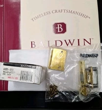 Baldwin Heavy Duty Roller Catch w/ Lip Strike Polished Brass 0430-030 NEW!!!