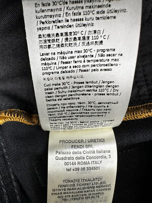 FENDI BLACK JEANS-SIZE-33/34 | eBay