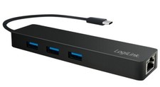 Logilink Hub USB-C™ SuperSpeed 3 Porte USB-A 3.0 Femmina Nero