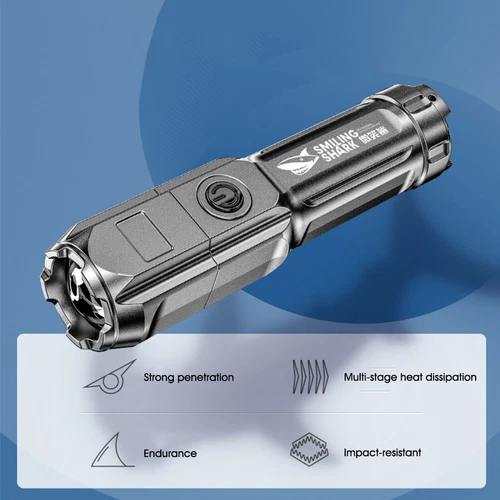 3 Modes Rechargeable Torch Flashlight Ultra Bright Portable Tactical Flashlight - Picture 10 of 12