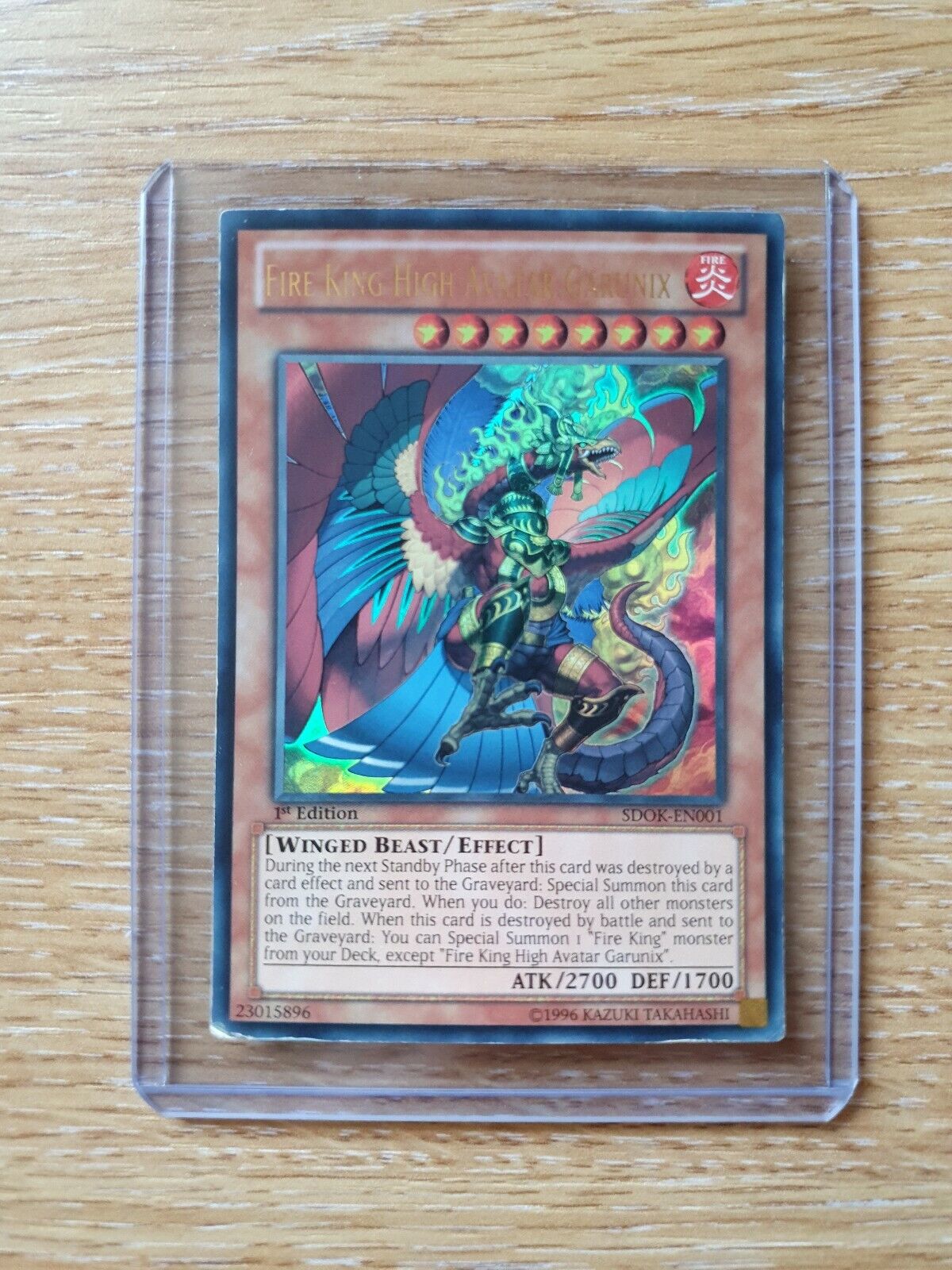 YUGIOH! FIRE KING HIGH AVATAR GARUNIX - ULTRA RARE 1ST EDITION