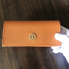 tory burch sunglasses case with glod logo orange