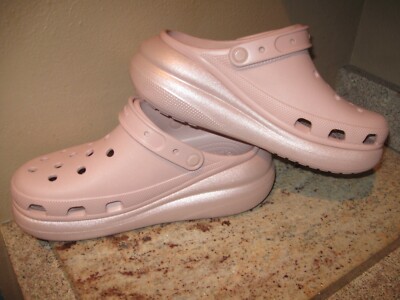 Crocs Classic Crush Shimmer Clog (Unisex) ~ Pink Clay ~ Size 