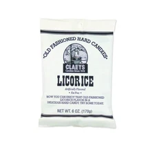 (10) Bags Claey's Licorice Old Fashioned Sanded Hard Candy Bag Free Shipping