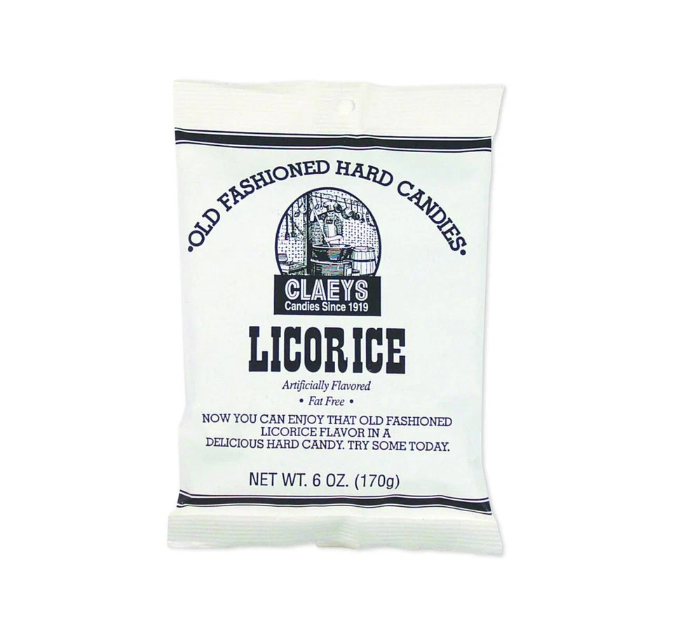 CLAEYS (5) Bags Claey's Licorice Old Fashioned Sanded Hard Candy Bag Free Shipping