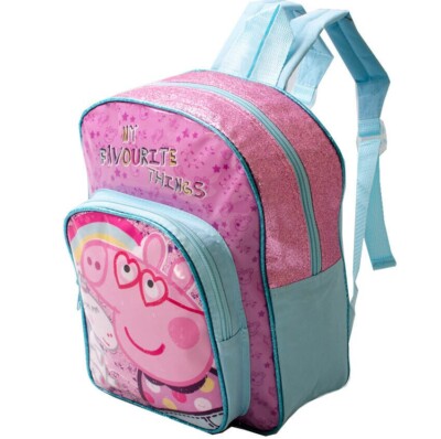 Peppa PIG Favourite Deluxe Glitter Kids Children's Backpack