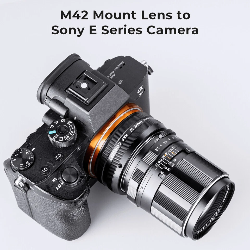 K&F Concept M42-NEX IV Lens Mount Adapter For M42 Lens to Sony E Mount Camera - Image 3 of 4