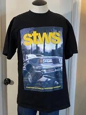 STWS Streetwise Clothing Co. LA Made Low Rider Hydraulics Cruiser Black Shirt L
