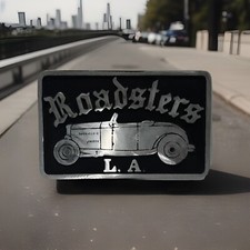Vintage Cast Aluminum Roadsters L.a. Rare Car Club Plaque Collectable Nostalgia