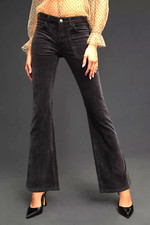Anthropologie Pilcro Icon Flare Corduroy Pants Jeans Black Gray 33 NWT Cords