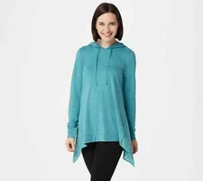 LOGO Lounge by Lori Goldstein Pullover Hoodie w/side Godets Womens A350577