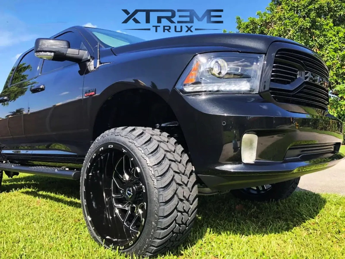 Gloss Black Hood Grille With Lights For 2009-2012 Dodge Ram 1500 - Upper Shell