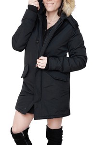 parka nero donna