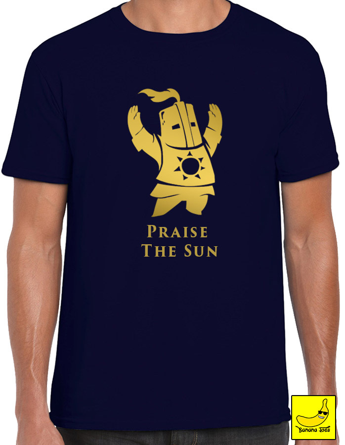 Dark Souls Praise The Sun T-Shirt Solitaire Shrine Card Playstation Gaming  Tee