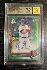 2022 Bowman Niko Kavadas Chrome Prospect Auto Green Refractor /99 BGS 9.5/10
