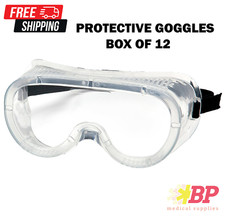 Pyramex G201 Perforated Goggle Clear Lens Anti-Fog/Scratch Soft Frame - 12CT