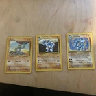 Pokémon Cards - Machop 52 Machoke 34 Machamp 8/102 1st Ed LP Base Set 1999 WOTC