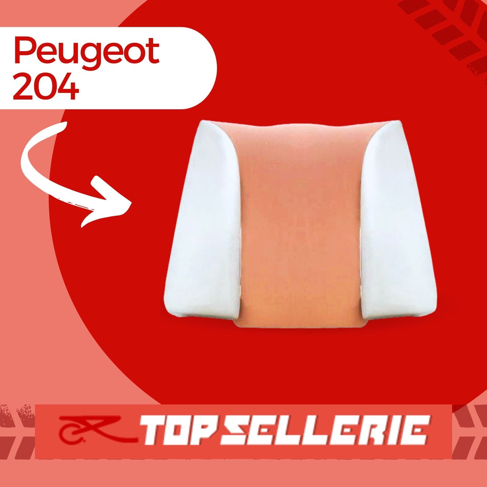 Mousse d'assise Peugeot 204 pour corriger un siège affaissé sur Coupé et Cabriolet rétro