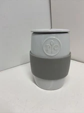 Pampered Chef Ceramic Egg Cooker w/ Silicone Sleeve #1529 & Instructions NO BOX