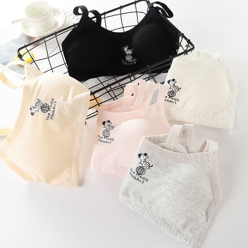 5 Pack Kids Training Bra Girls Underwear Teenager Girl Sports Bra Tank Crop Top - Picture 2 of 11