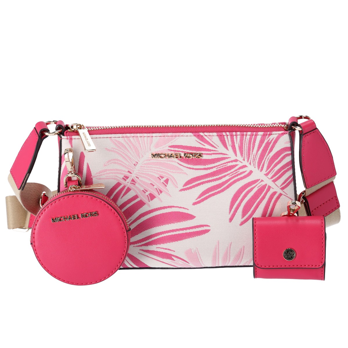 Michael Kors Jet Set Crossbody Tech Accessories Attached