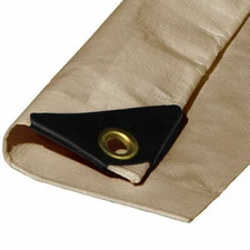 7' X  12' TAN PREMIUM 12 MIL EXTREME DUTY POLY TARP Free Shipping