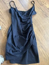 FOREVER 21 TINY LITTLE BLACK CINCHED TANK DRESS LARGE SEXY PARTY NIGHTCLUB