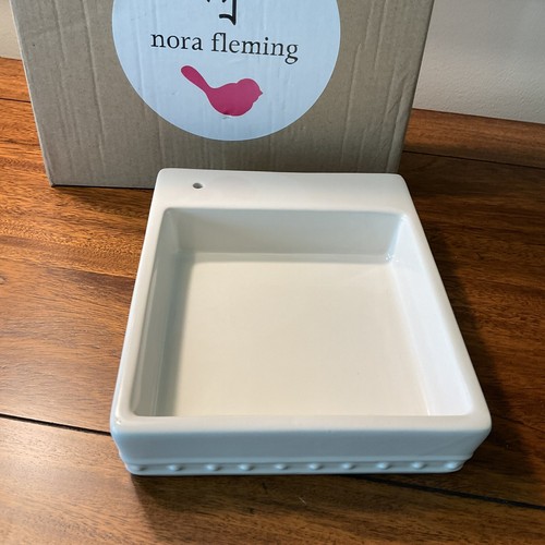 Nora Fleming Retired M6 Cocktail Napkin Holder/Candy DishPearl DotNIB