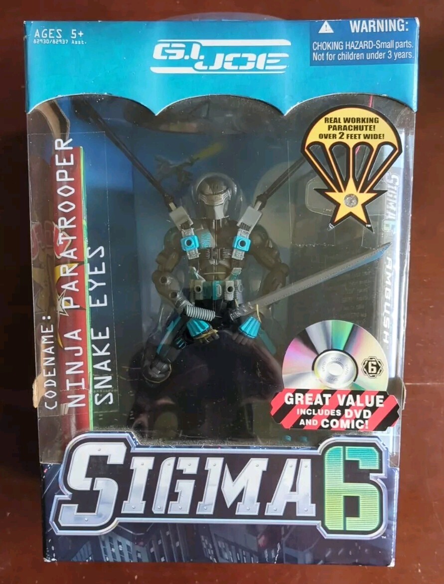 Snake Eyes Sigma Cartoon GI Joe Sigma Six Storm Shadow Snake Eyes