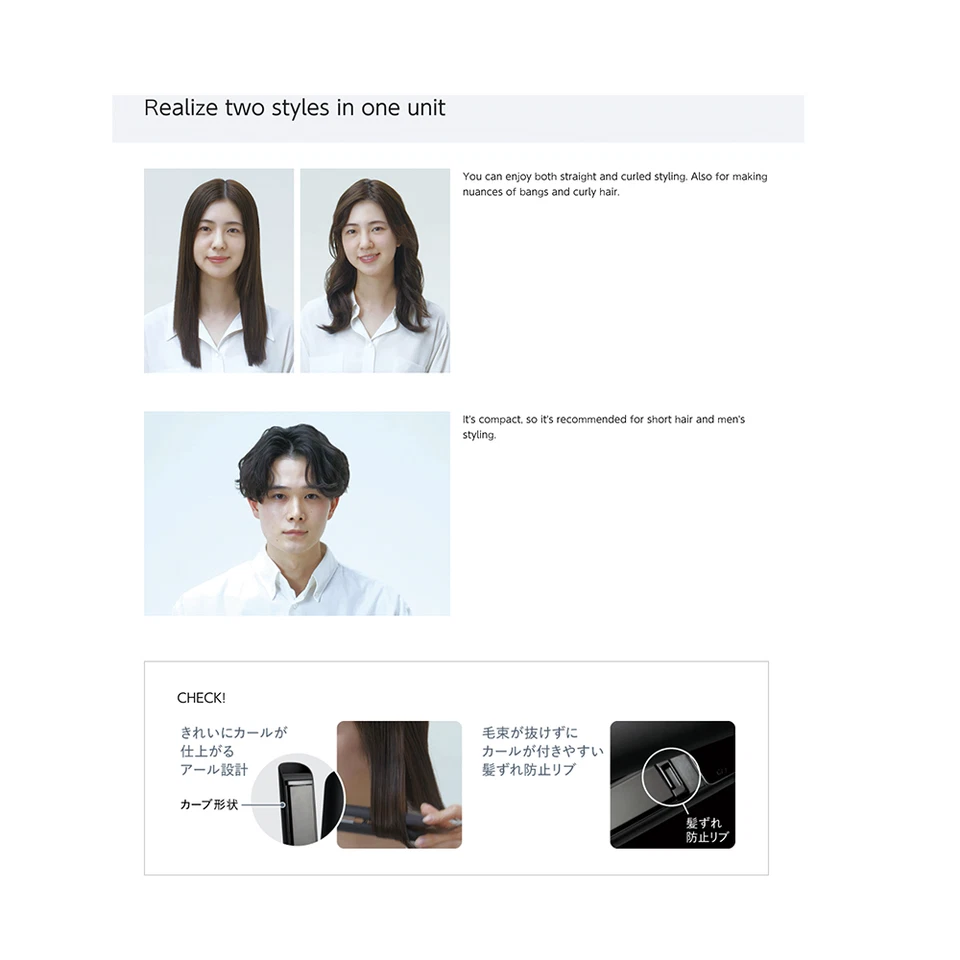 Компактный прямой двусторонний утюжок для волос Panasonic EH-HV1A компактный и легкий - Изображение 4 из 4