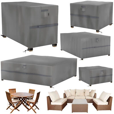 SANZARO Premium Schutzhülle für Gartentische, Loungemöbel, Sitzgruppen | Grau