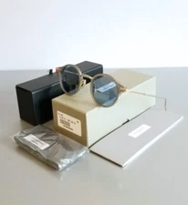 THOM BROWNE TB-011 G-T-GREY-GLD SUNGLASSES SATIN GREY-CRYSTAL 18K GOLD 46M