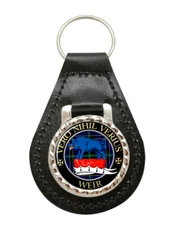 Weir Scottish Clan Leather Key Fob
