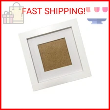 ZXT-parts 6x6 Picture Frames White 3.5x3.5 Picture Frame with Mat, Solid Wood.Fr