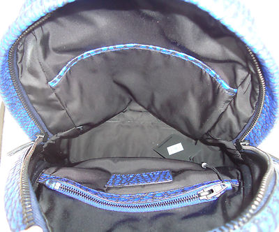 NEW $1195 Alexander Wang Backpack Blue Black Dumbo Nile Leather