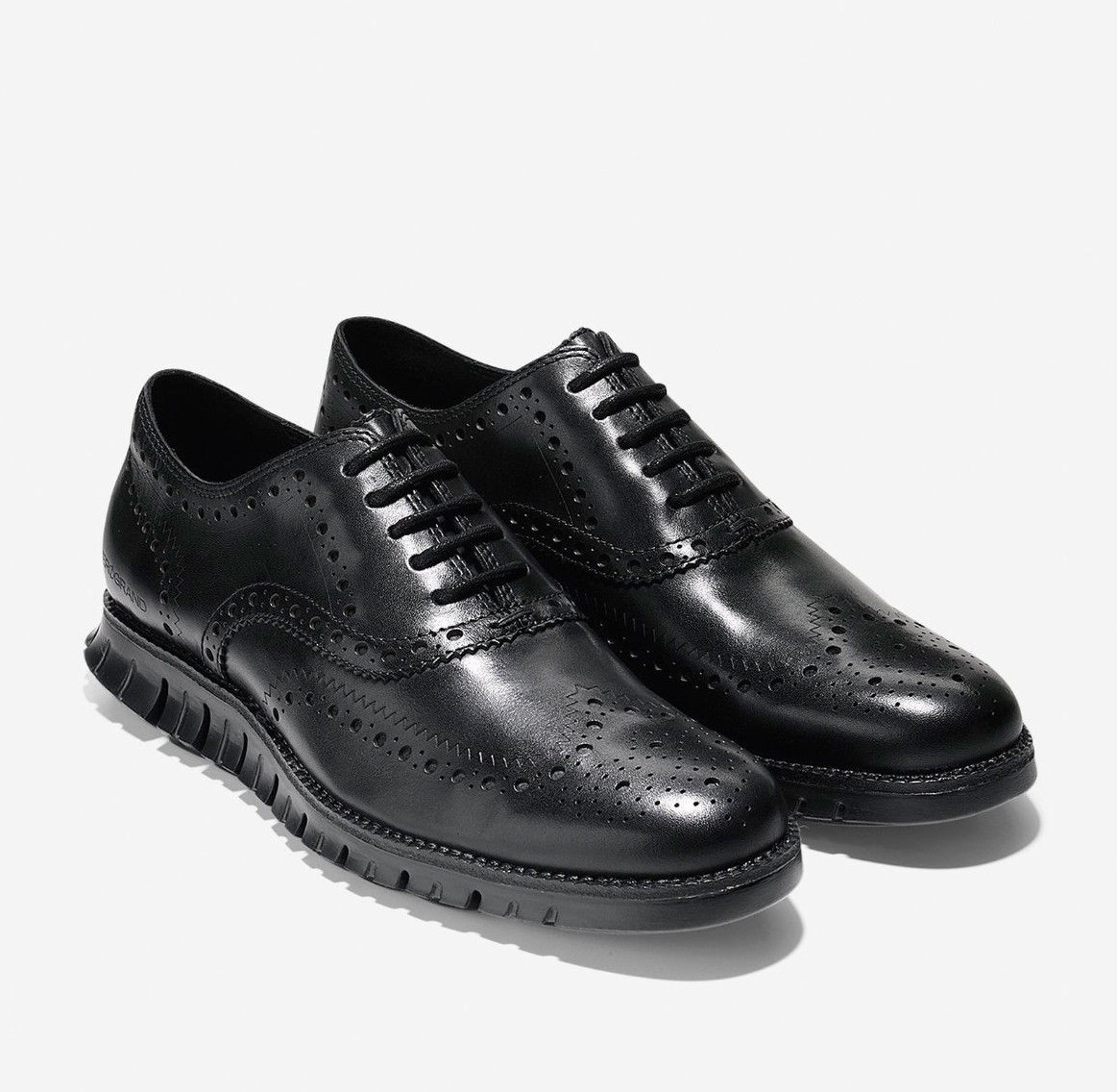 【良品】COLE HAAN ZERO GRAND WING OXFORD シボ革 Men Cole Haan Zerogrand Wingtip Oxford Shoes Leather Brogue