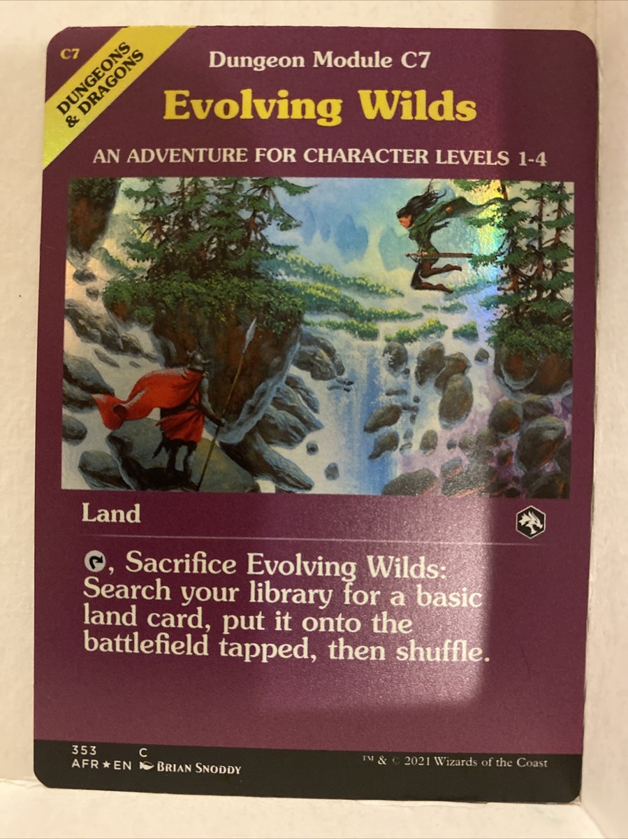 Evolving Wilds SHOWCASE FOIL MTG AFR Forgotten Realms NM Rare NM/M