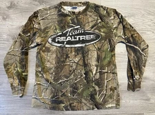 Vintage Realtree Camo T Shirt Large Realtree Long Sleeve Green Tee 100% Cotton