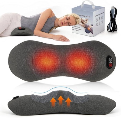 Smooth Spine Triple Fusion Back Massager with Heat - Sciatica Pain Relief & Spin