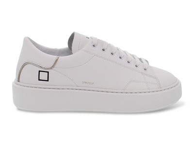 D.A.T.E. Sneakers W SFERA BA White Silver Leather - Women's Shoes