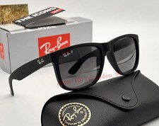 Ray-Ban RB4165 Justin 622/2V Polarized Sunglasses Matte Black/Grey 54mm 100 UV
