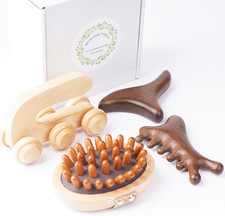 4Pcs Wood Therapy Massage Tools Lymphatic Drainage Massager Wooden Massager B...