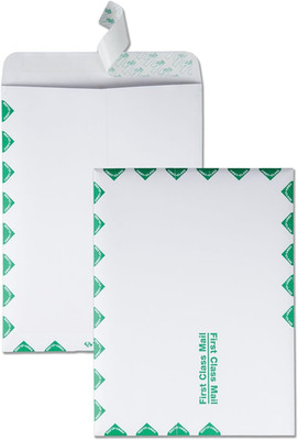 9 X 12 Catalog Mailing Envelopes, First Class Border, Redi-Strip Self Seal Envel