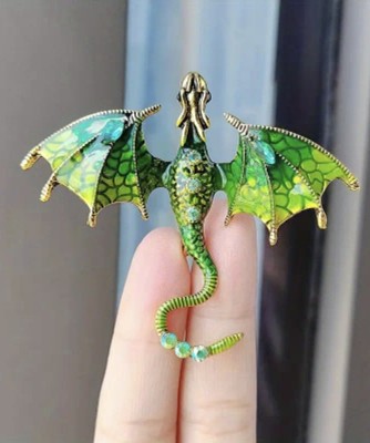 Mode Kristall Emaille fliegender Drache Brosche Anstecknadel Damen Modeschmuck 