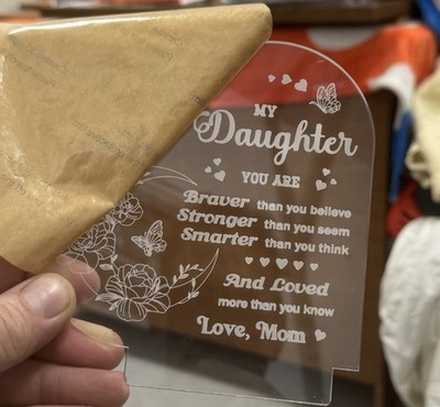 3D Creative Visualization Lamp- moms Message To Daughter Night Light Mom s Gift