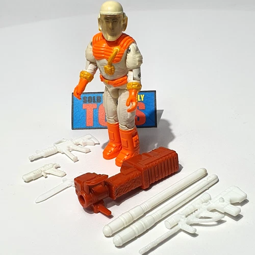 Vtg GI Joe SNOW STORM figure v1 100% COMPLETE original 1993 Battle Corps orange